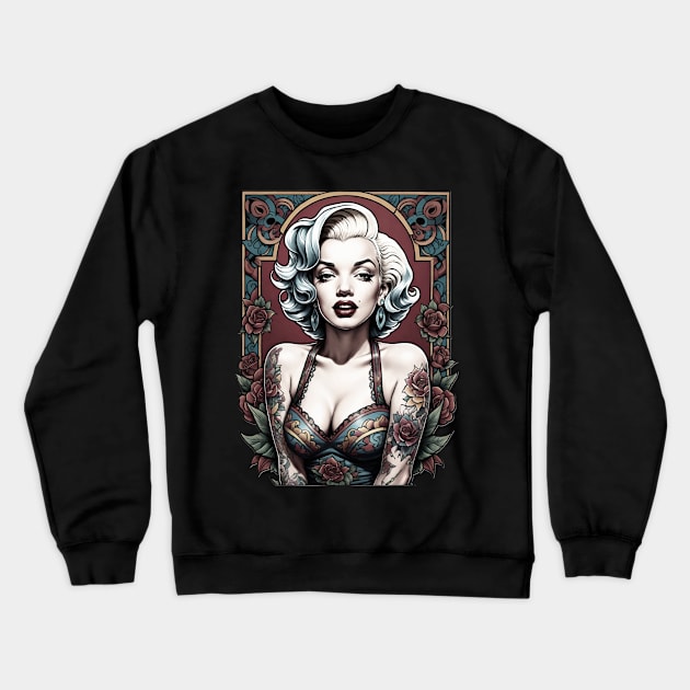 Marilyn Monroe 0006 Style 01 Crewneck Sweatshirt by Absinthe Society 